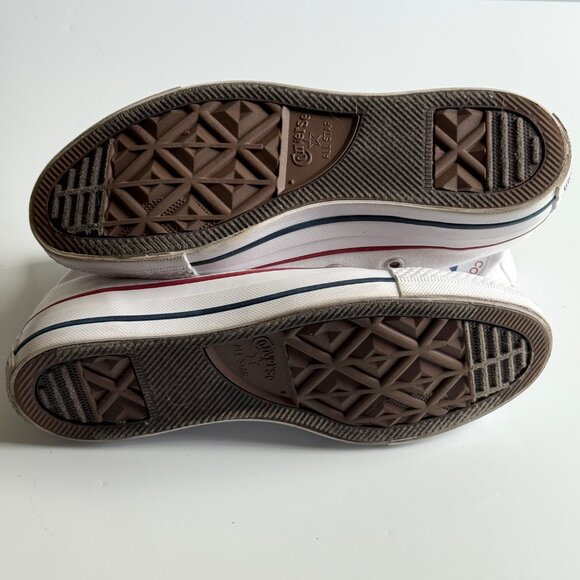 Converse White High-Top Sneakers Size 5 - Picture 5 of 10